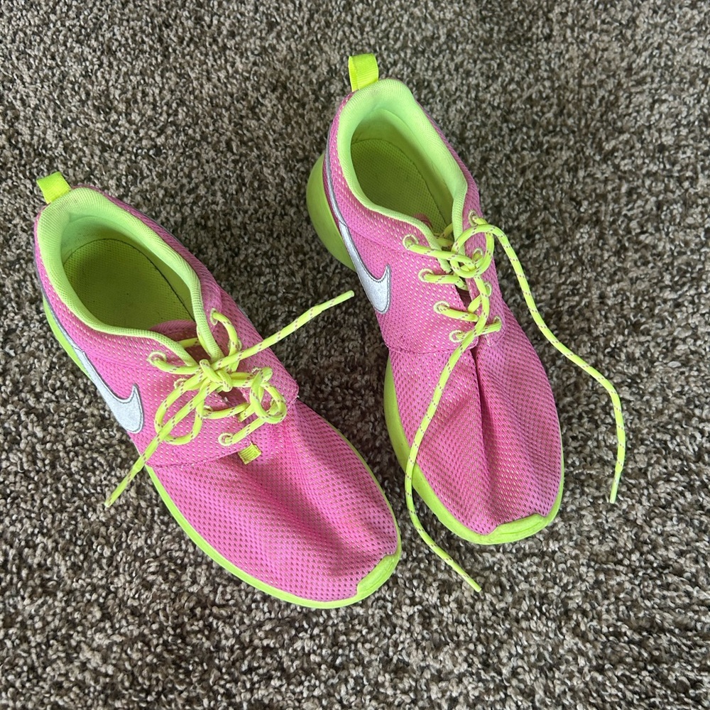 Nike Pink and Yellow Sneakers